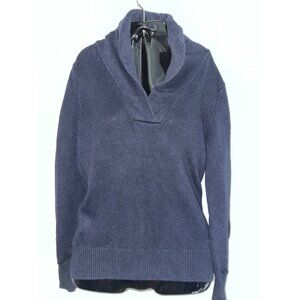 Tommy Hilfiger Mens Pullover Sweater Shawl Collar Shirt Size M 40" Navy Blue